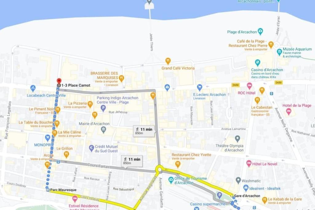 Grand Hotel - Magnifique Appartement Bord De Plage Centrale Arcachon Ngoại thất bức ảnh